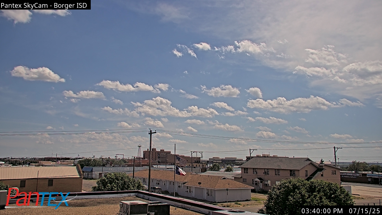 Thumbnail for current weather camera view from Borger ISD in Borger, Texas