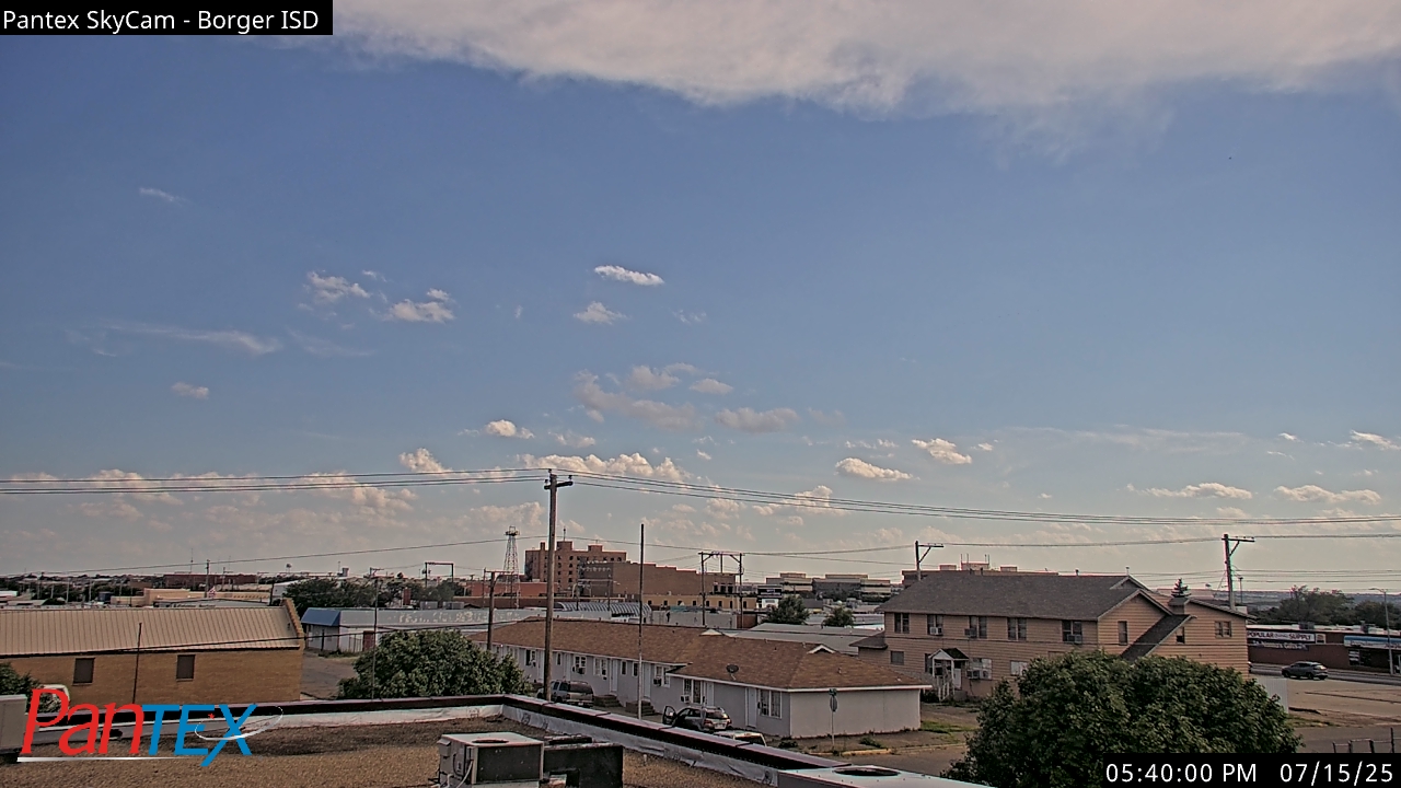 Thumbnail for current weather camera view from Borger ISD in Borger, Texas