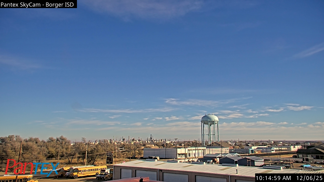 Thumbnail for current weather camera view from Borger ISD in Borger, Texas