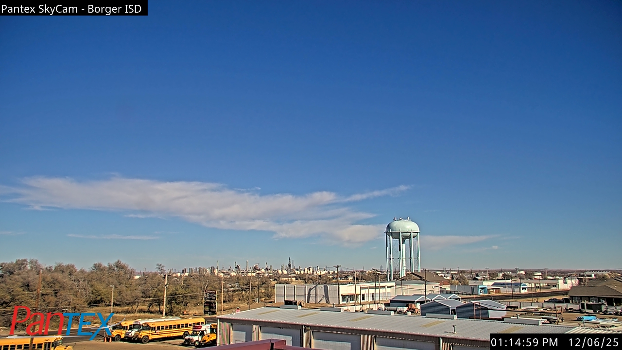 Thumbnail for current weather camera view from Borger ISD in Borger, Texas