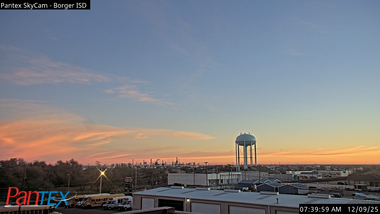Thumbnail for current weather camera view from Borger ISD in Borger, Texas