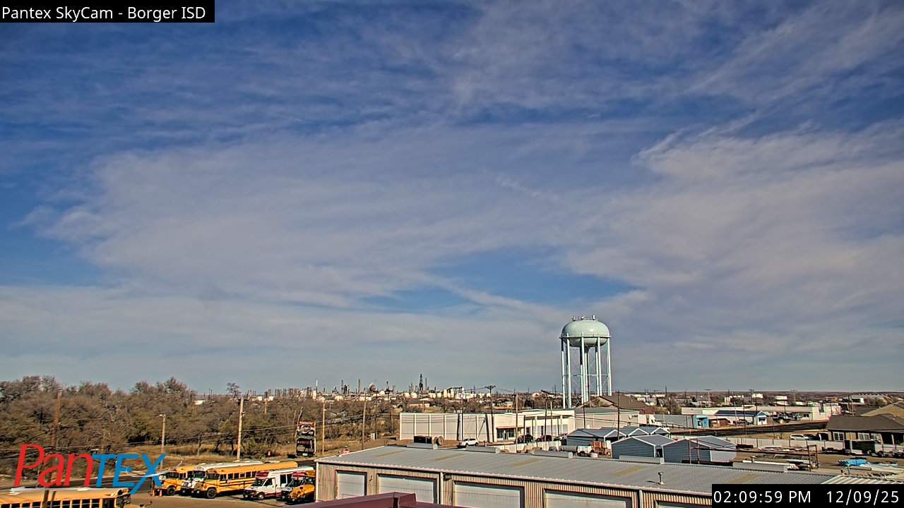 Thumbnail for current weather camera view from Borger ISD in Borger, Texas