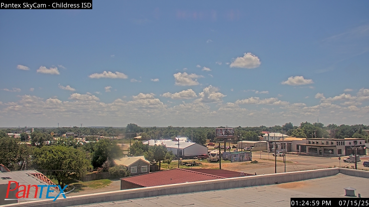Thumbnail for current weather camera view from Childress ISD in Childress, Texas