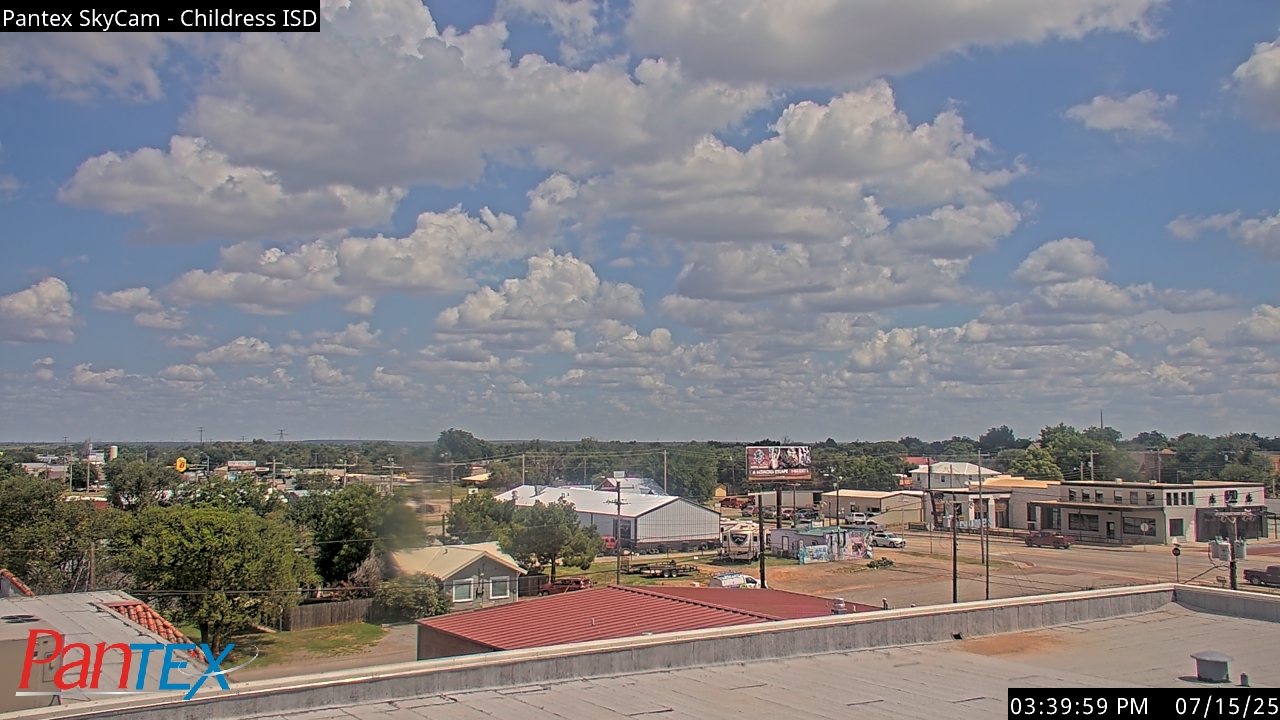 Thumbnail for current weather camera view from Childress ISD in Childress, Texas