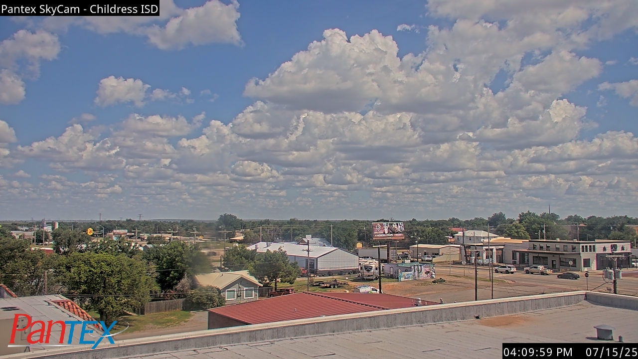 Thumbnail for current weather camera view from Childress ISD in Childress, Texas
