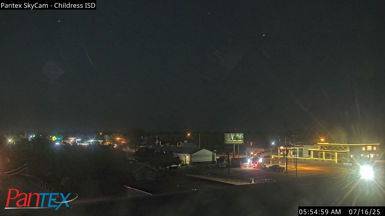 Thumbnail for current weather camera view from Childress ISD in Childress, Texas