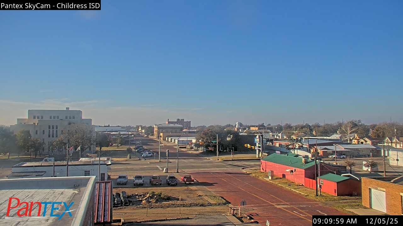 Thumbnail for current weather camera view from Childress ISD in Childress, Texas