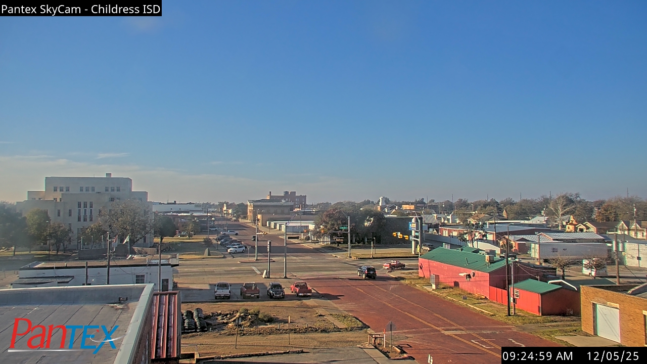 Thumbnail for current weather camera view from Childress ISD in Childress, Texas