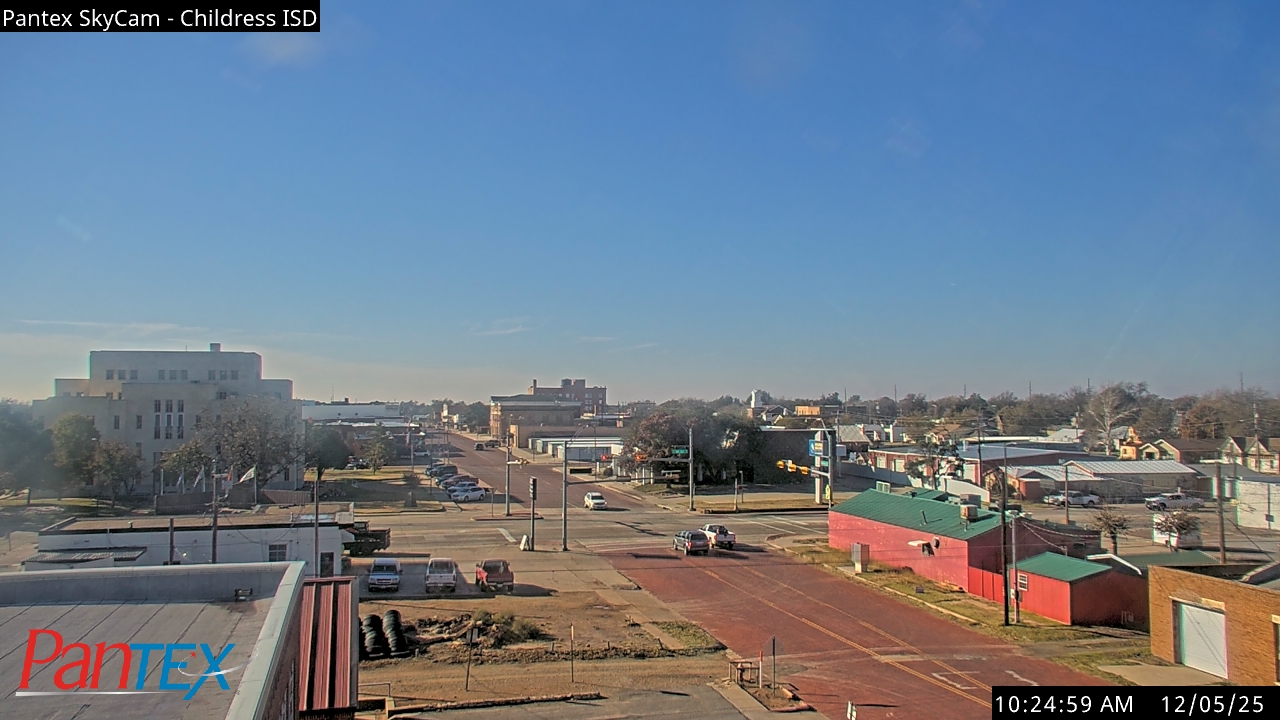 Thumbnail for current weather camera view from Childress ISD in Childress, Texas