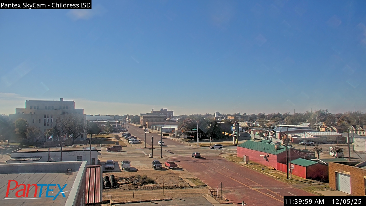Thumbnail for current weather camera view from Childress ISD in Childress, Texas