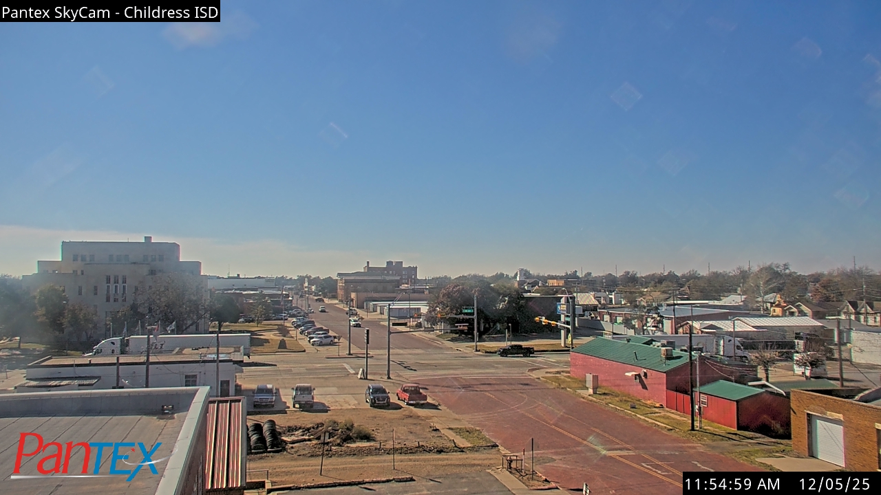 Thumbnail for current weather camera view from Childress ISD in Childress, Texas