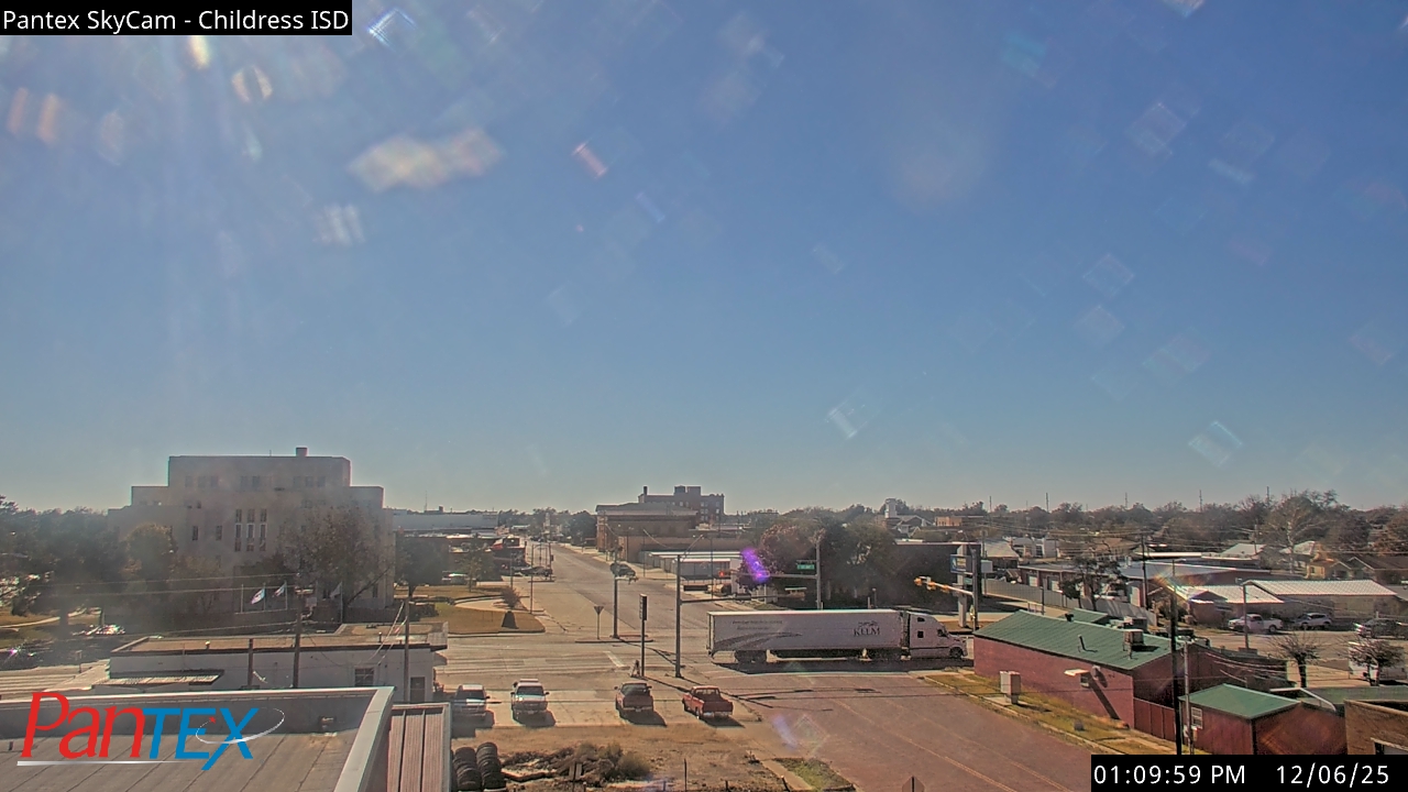 Thumbnail for current weather camera view from Childress ISD in Childress, Texas
