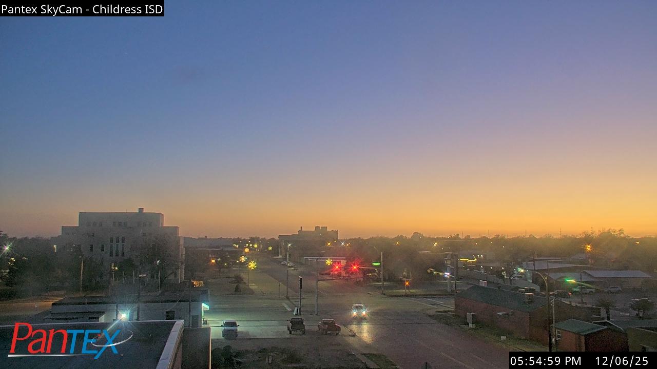 Thumbnail for current weather camera view from Childress ISD in Childress, Texas