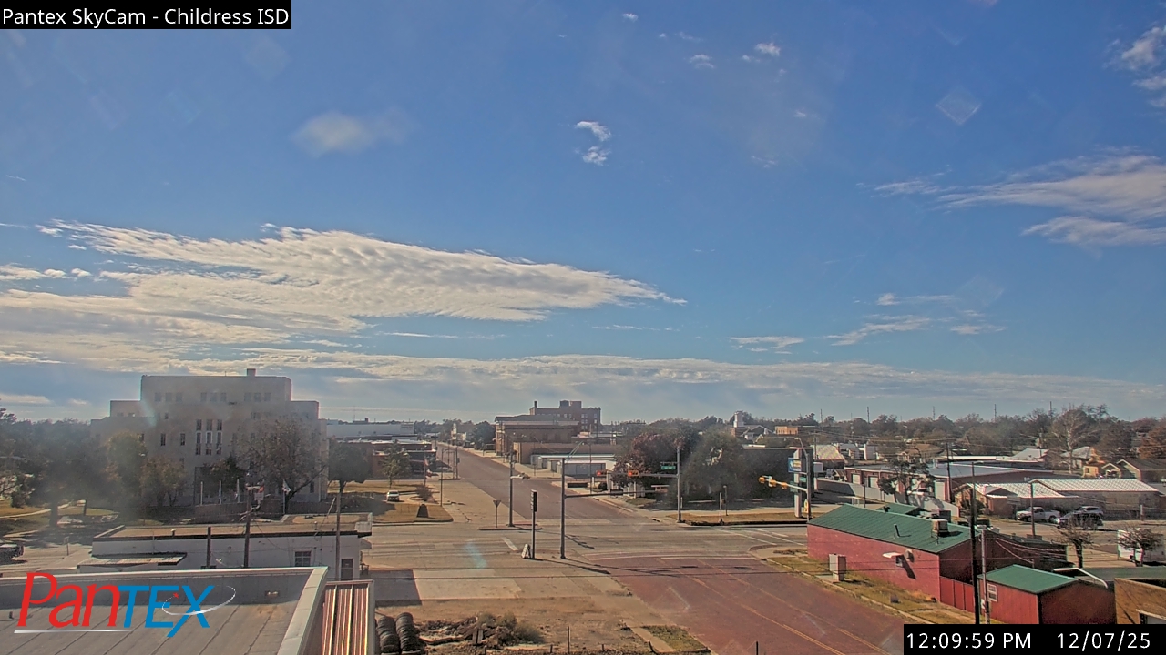 Thumbnail for current weather camera view from Childress ISD in Childress, Texas