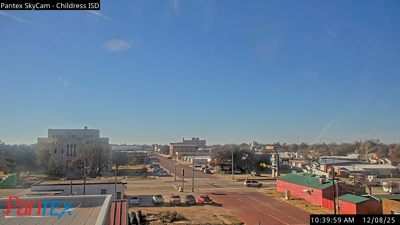 Thumbnail for current weather camera view from Childress ISD in Childress, Texas