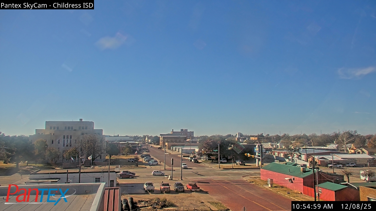 Thumbnail for current weather camera view from Childress ISD in Childress, Texas