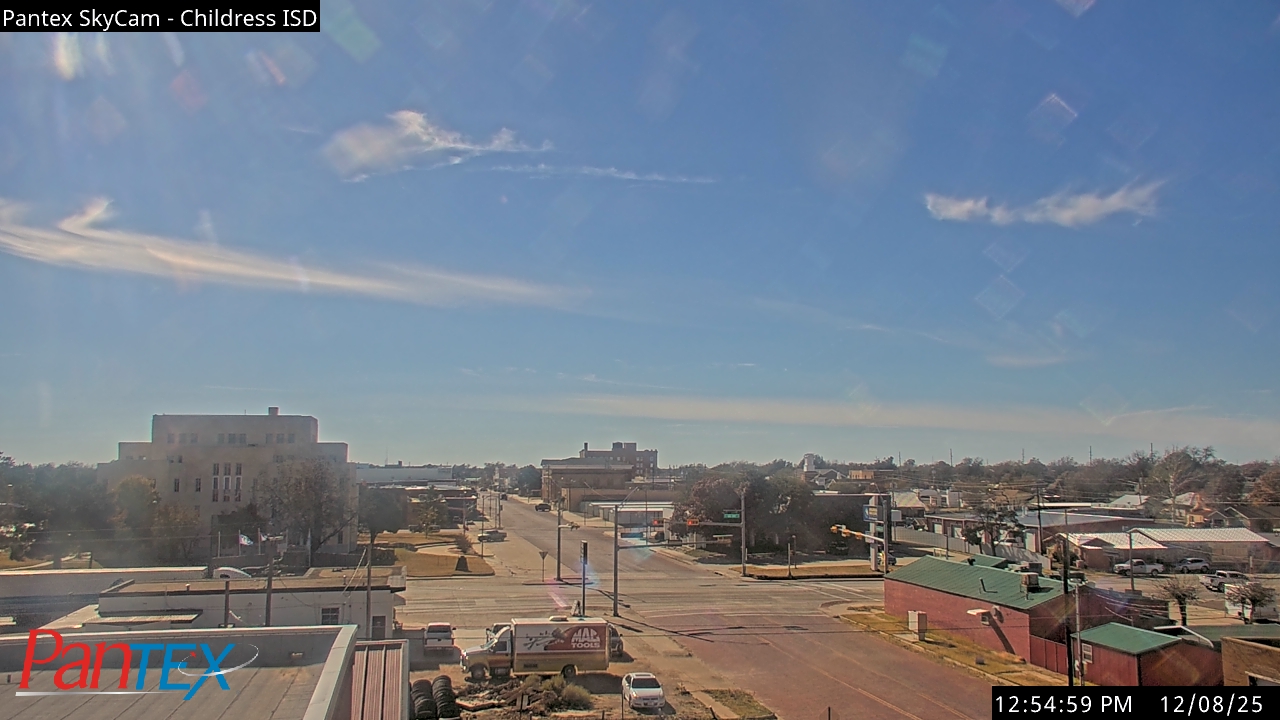 Thumbnail for current weather camera view from Childress ISD in Childress, Texas
