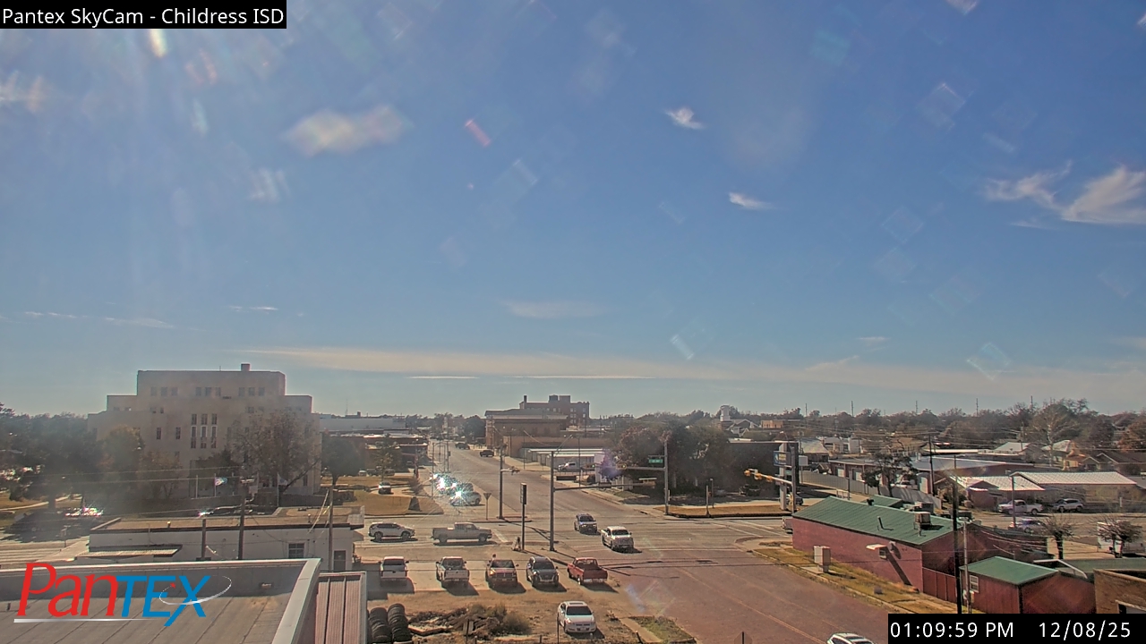 Thumbnail for current weather camera view from Childress ISD in Childress, Texas