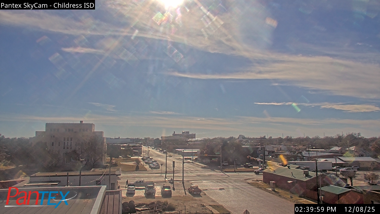 Thumbnail for current weather camera view from Childress ISD in Childress, Texas