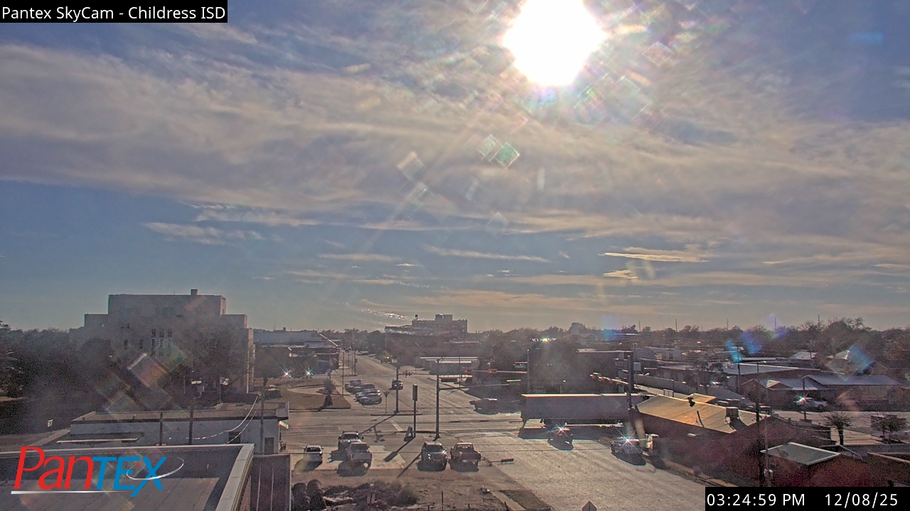 Thumbnail for current weather camera view from Childress ISD in Childress, Texas