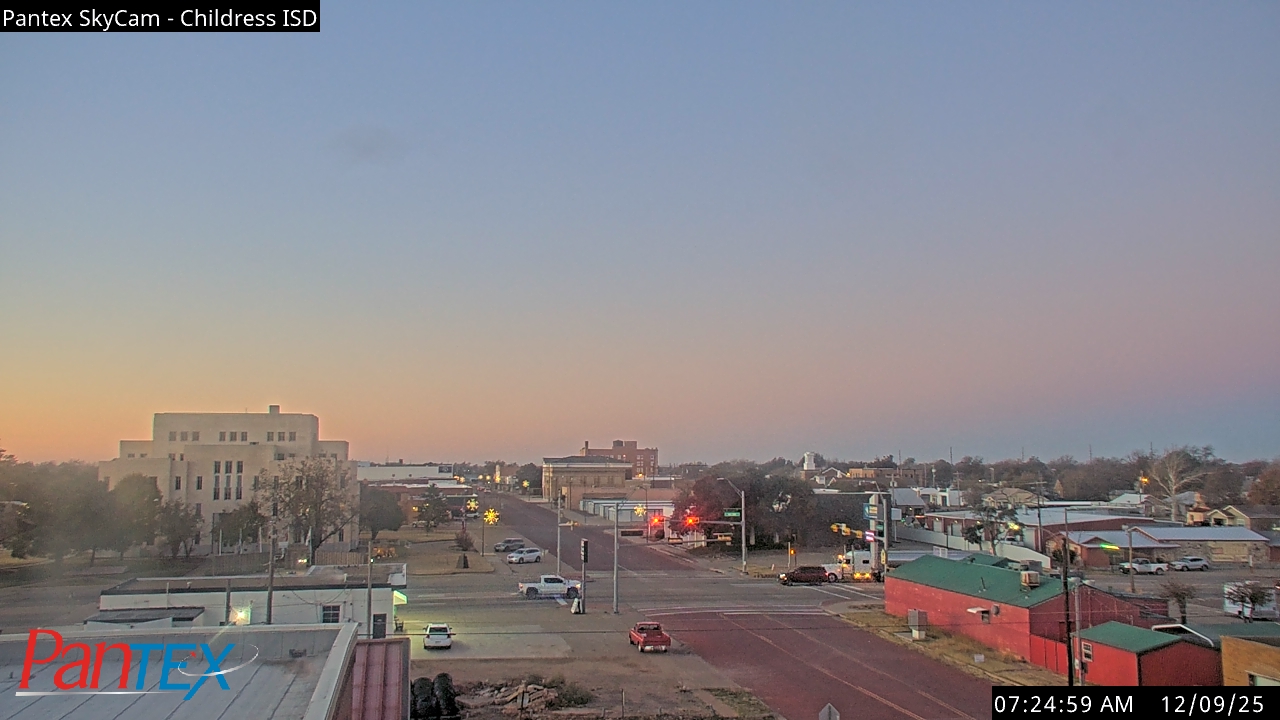 Thumbnail for current weather camera view from Childress ISD in Childress, Texas