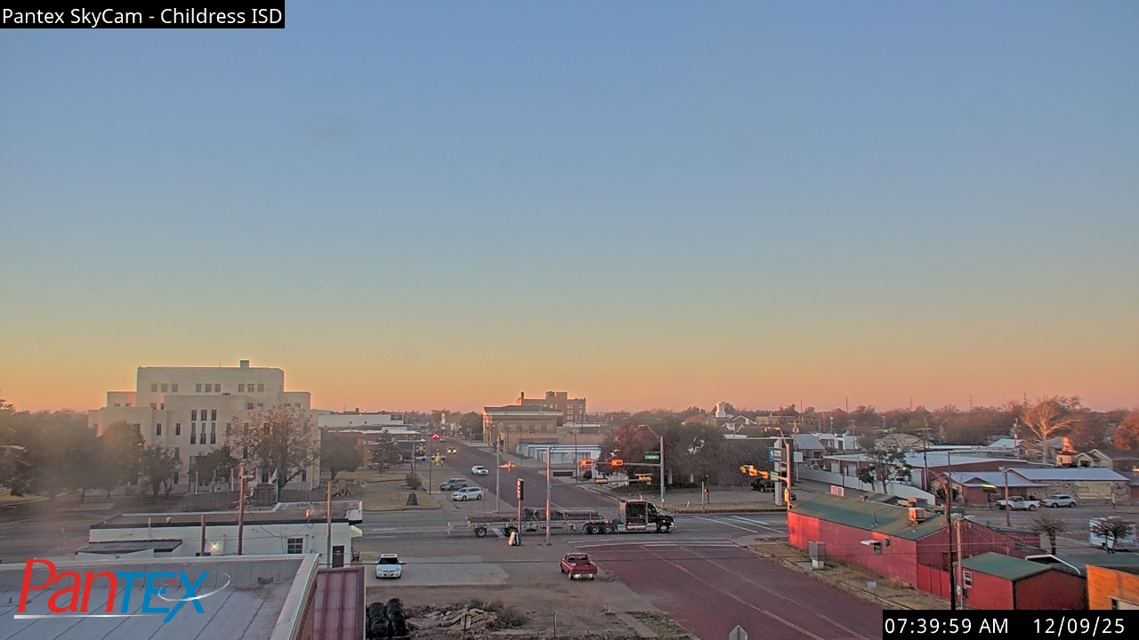 Thumbnail for current weather camera view from Childress ISD in Childress, Texas