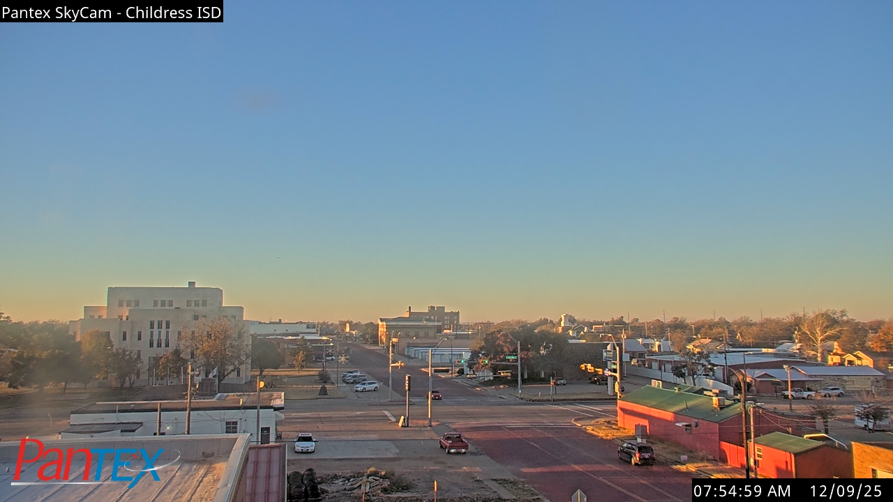 Thumbnail for current weather camera view from Childress ISD in Childress, Texas