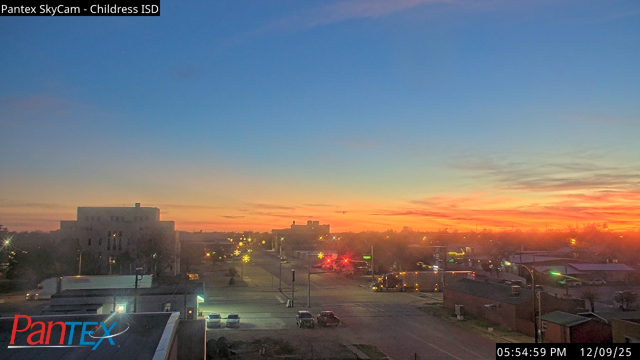 Thumbnail for current weather camera view from Childress ISD in Childress, Texas