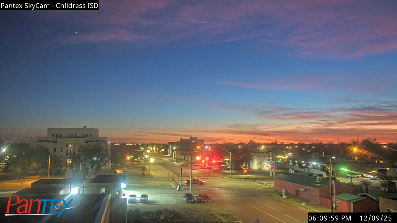 Thumbnail for current weather camera view from Childress ISD in Childress, Texas
