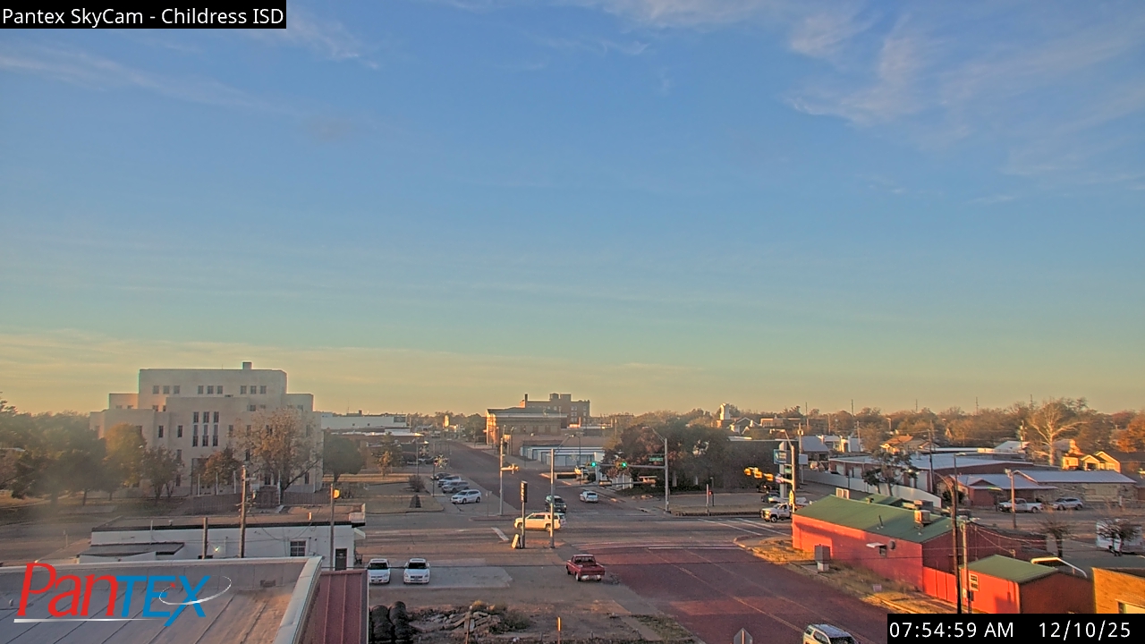 Thumbnail for current weather camera view from Childress ISD in Childress, Texas