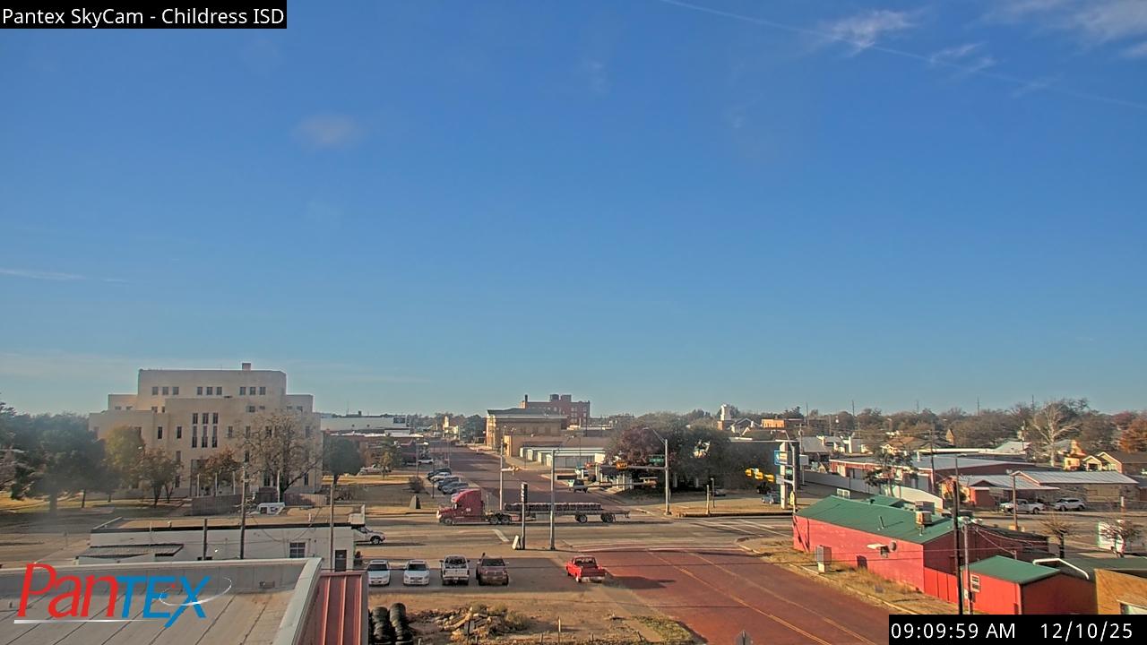 Thumbnail for current weather camera view from Childress ISD in Childress, Texas