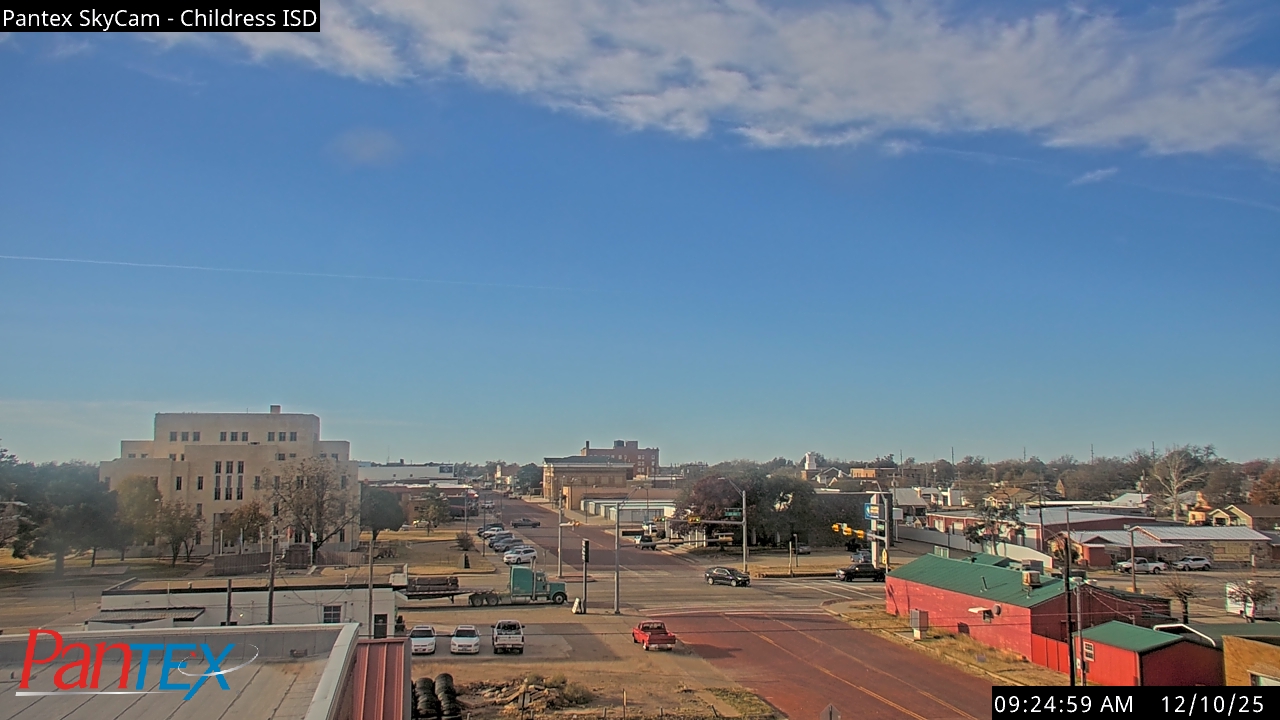 Thumbnail for current weather camera view from Childress ISD in Childress, Texas