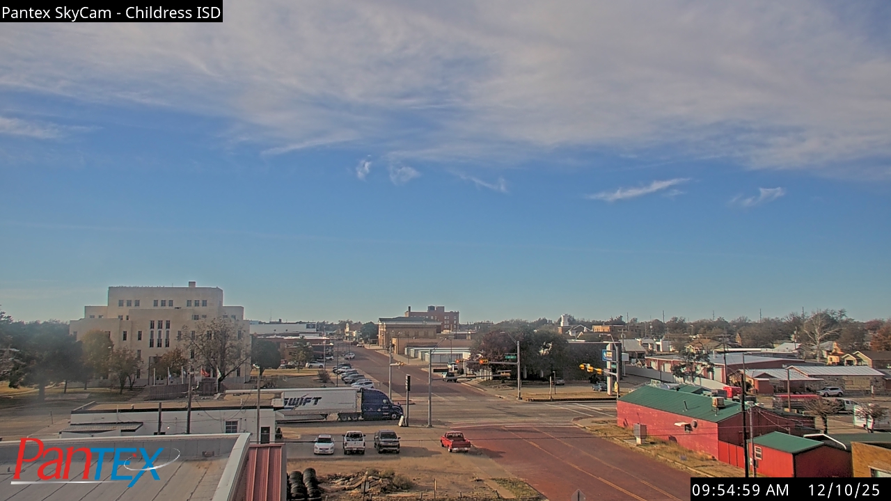 Thumbnail for current weather camera view from Childress ISD in Childress, Texas