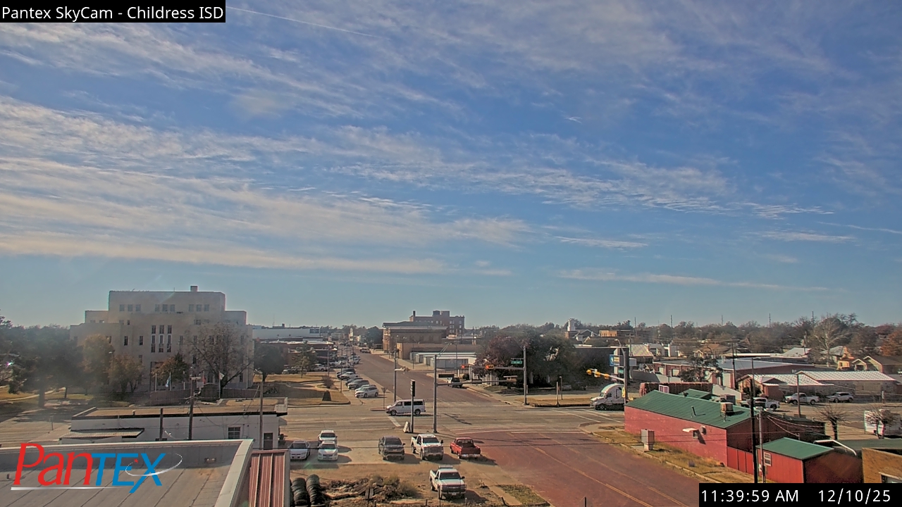 Thumbnail for current weather camera view from Childress ISD in Childress, Texas