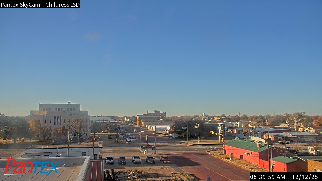 Thumbnail for current weather camera view from Childress ISD in Childress, Texas