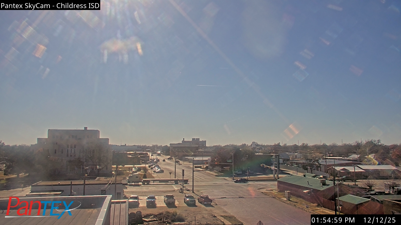 Thumbnail for current weather camera view from Childress ISD in Childress, Texas