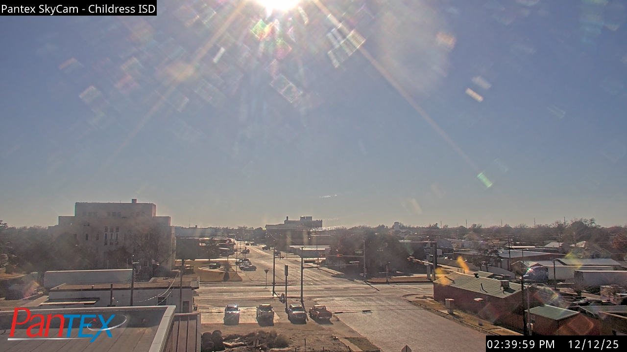Thumbnail for current weather camera view from Childress ISD in Childress, Texas