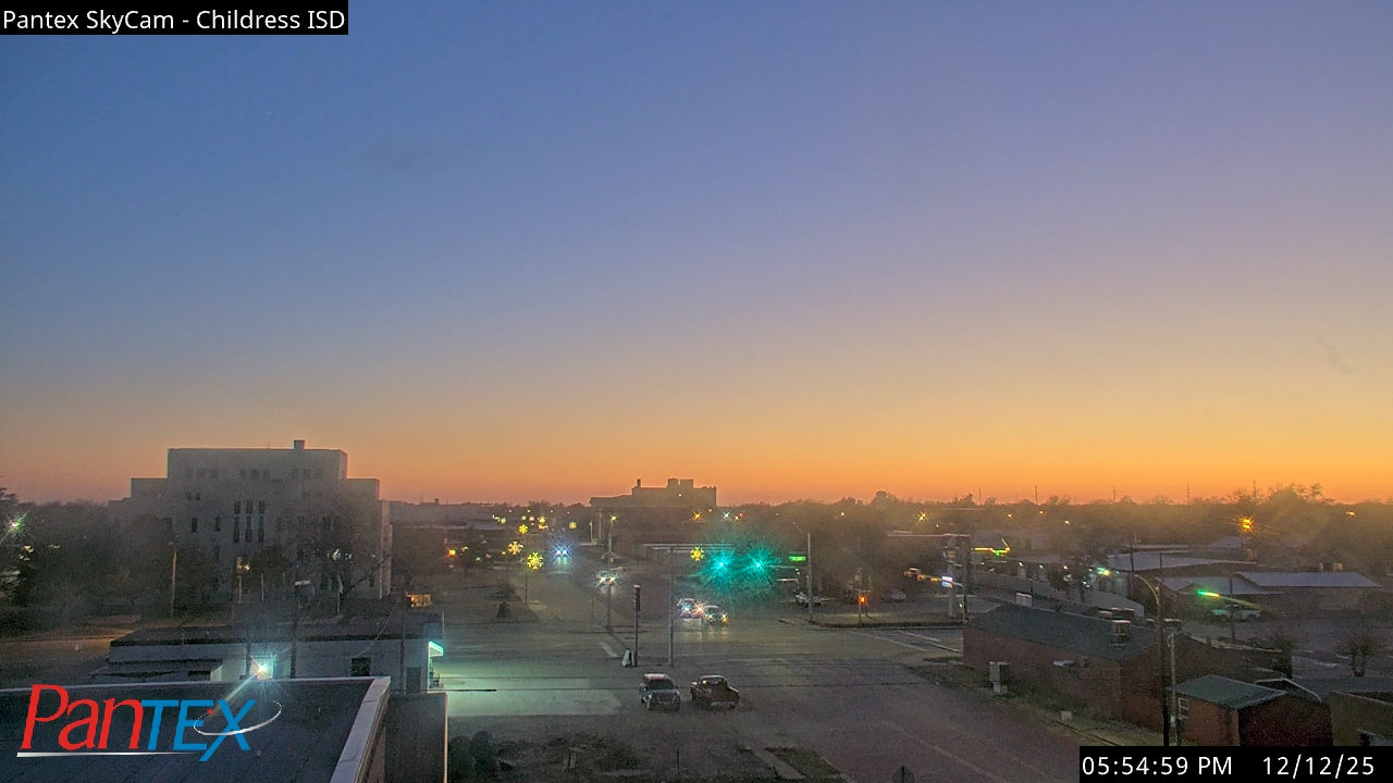 Thumbnail for current weather camera view from Childress ISD in Childress, Texas