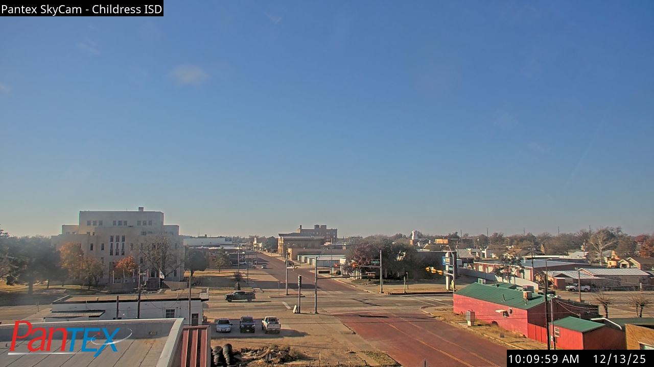 Thumbnail for current weather camera view from Childress ISD in Childress, Texas