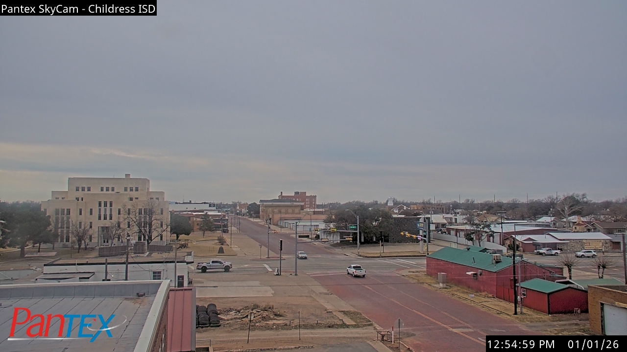 Thumbnail for current weather camera view from Childress ISD in Childress, Texas