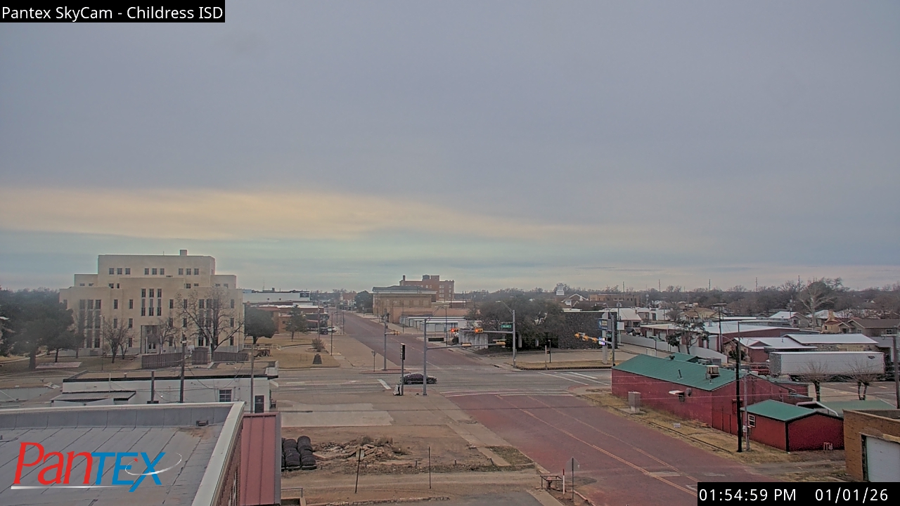 Thumbnail for current weather camera view from Childress ISD in Childress, Texas
