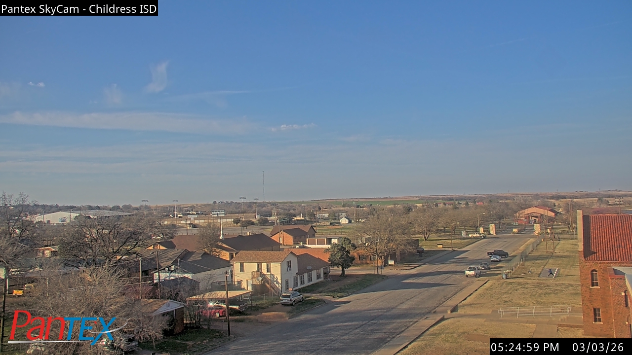 Thumbnail for current weather camera view from Childress ISD in Childress, Texas