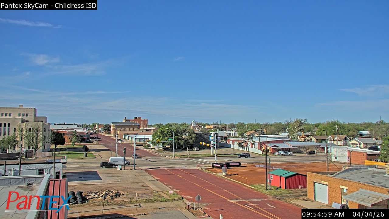Thumbnail for current weather camera view from Childress ISD in Childress, Texas