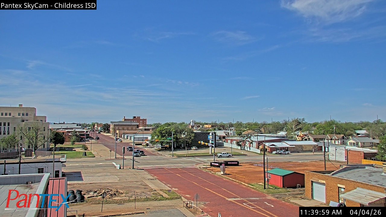 Thumbnail for current weather camera view from Childress ISD in Childress, Texas