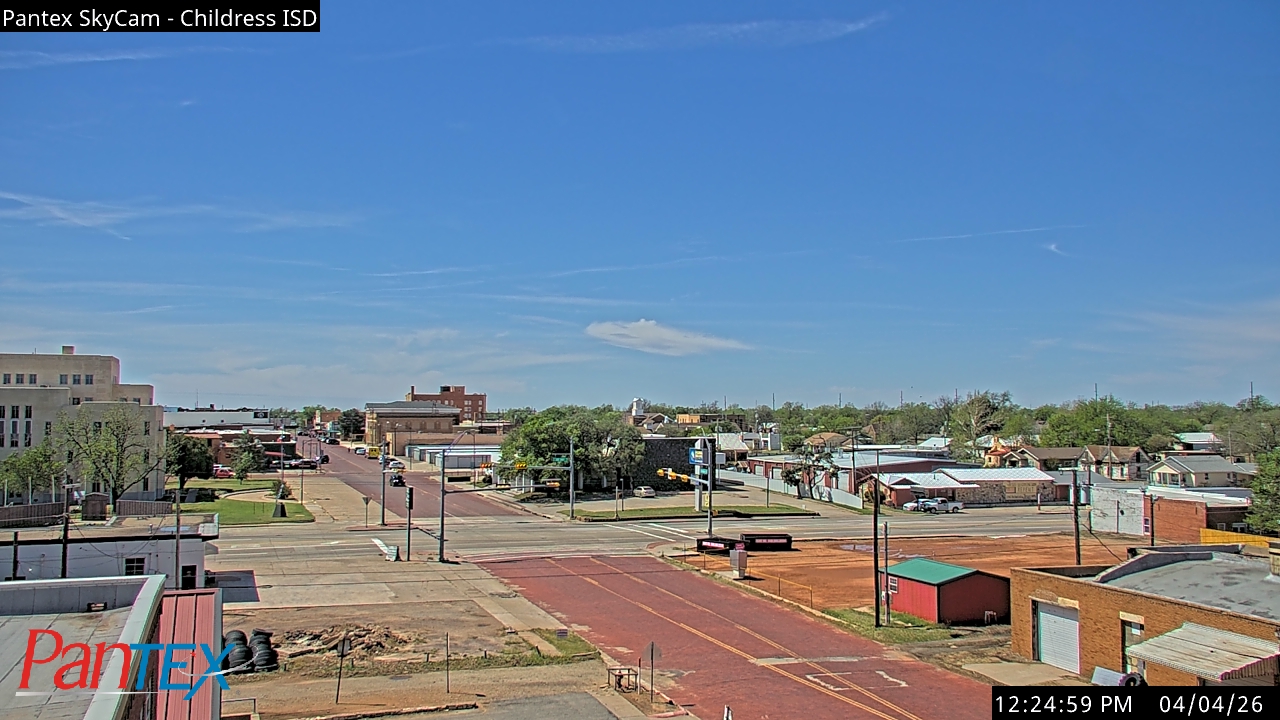 Thumbnail for current weather camera view from Childress ISD in Childress, Texas
