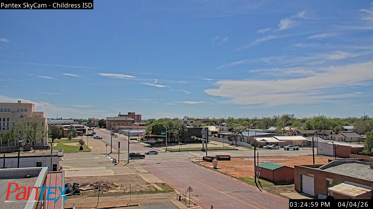 Thumbnail for current weather camera view from Childress ISD in Childress, Texas