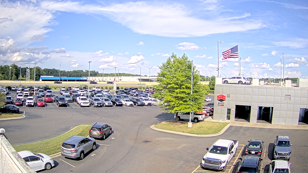 Thumbnail for current weather camera view from Scott Clarks Toyota in Stallings, North Carolina