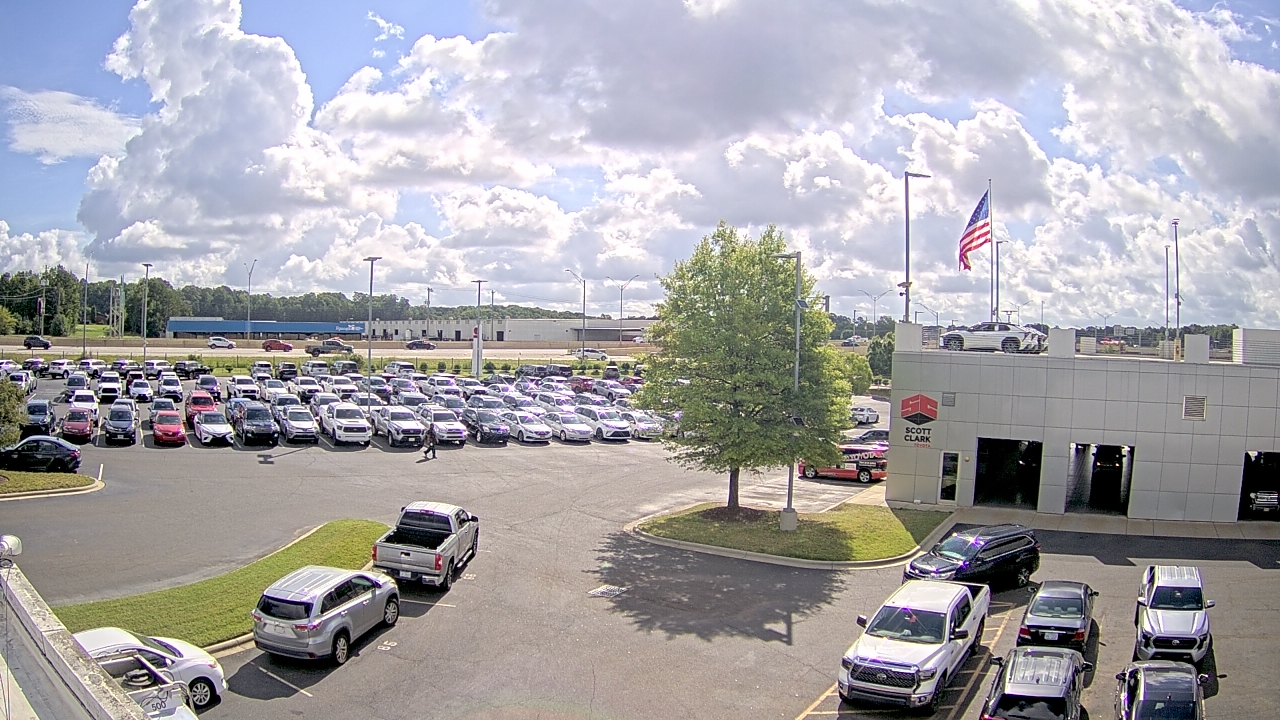 Thumbnail for current weather camera view from Scott Clarks Toyota in Stallings, North Carolina