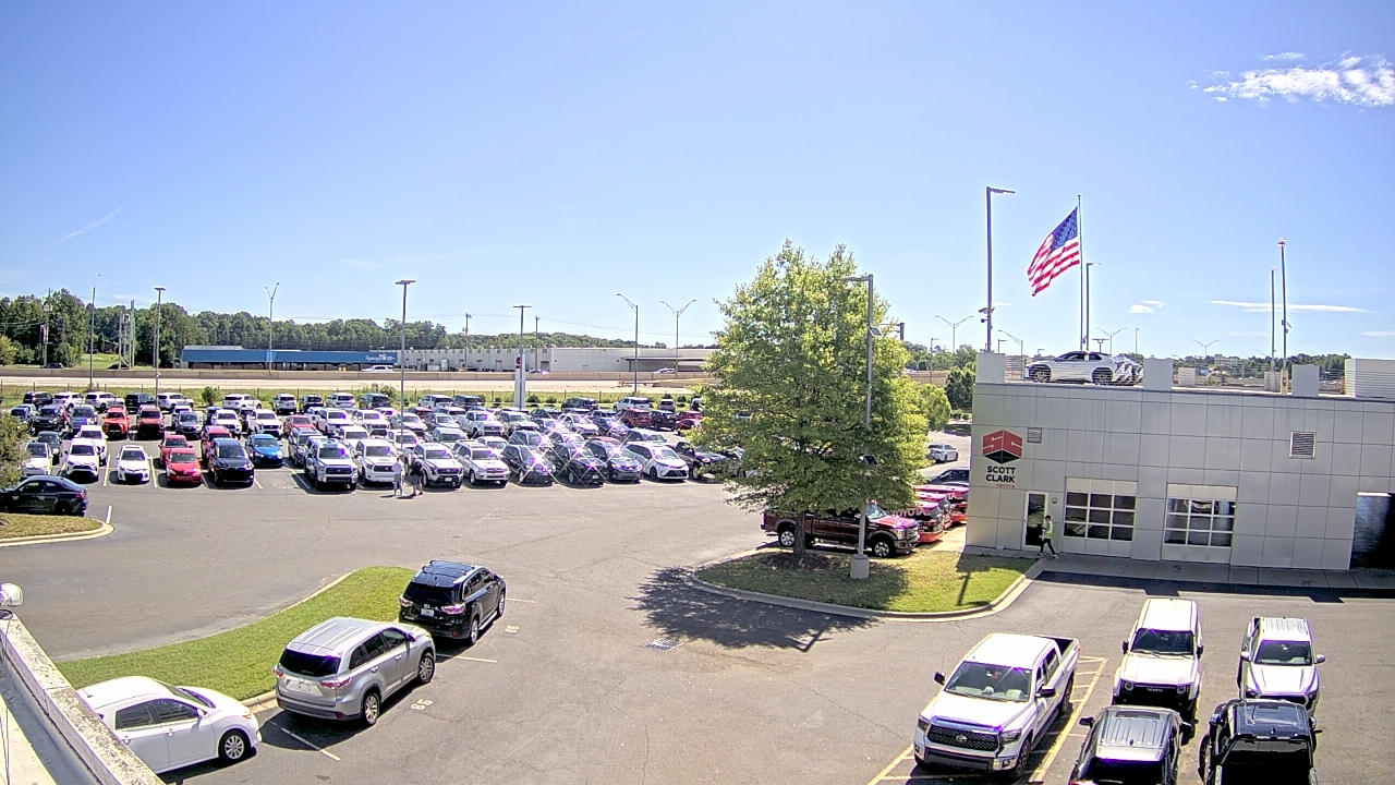 Thumbnail for current weather camera view from Scott Clarks Toyota in Stallings, North Carolina