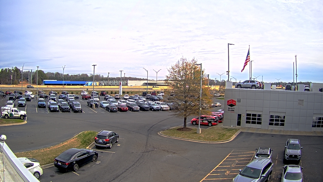 Thumbnail for current weather camera view from Scott Clarks Toyota in Stallings, North Carolina